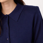 CoryCC Padded LS Cardigan - Navy - Co'couture