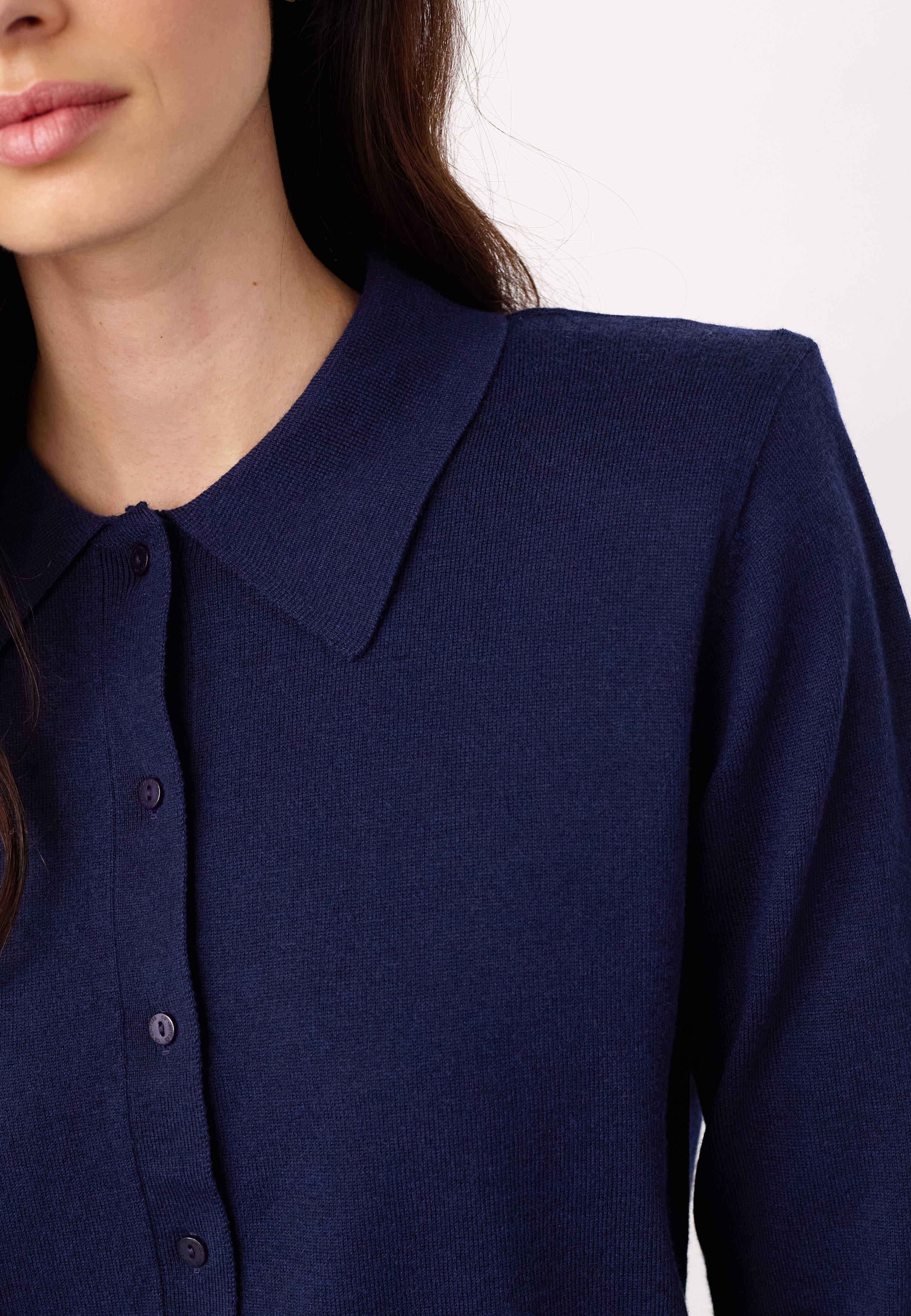 CoryCC Padded LS Cardigan - Navy - Co'couture