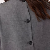 JackyCC Blazer Blouse - Mid Grey