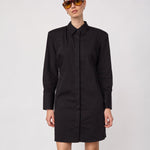 SannaCC Power Shirt Dress - Black - Co'couture