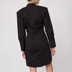 SannaCC Power Shirt Dress - Black - Co'couture