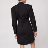 SannaCC Power Shirt Dress - Black - Co'couture