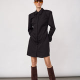 SannaCC Power Shirt Dress - Black - Co'couture