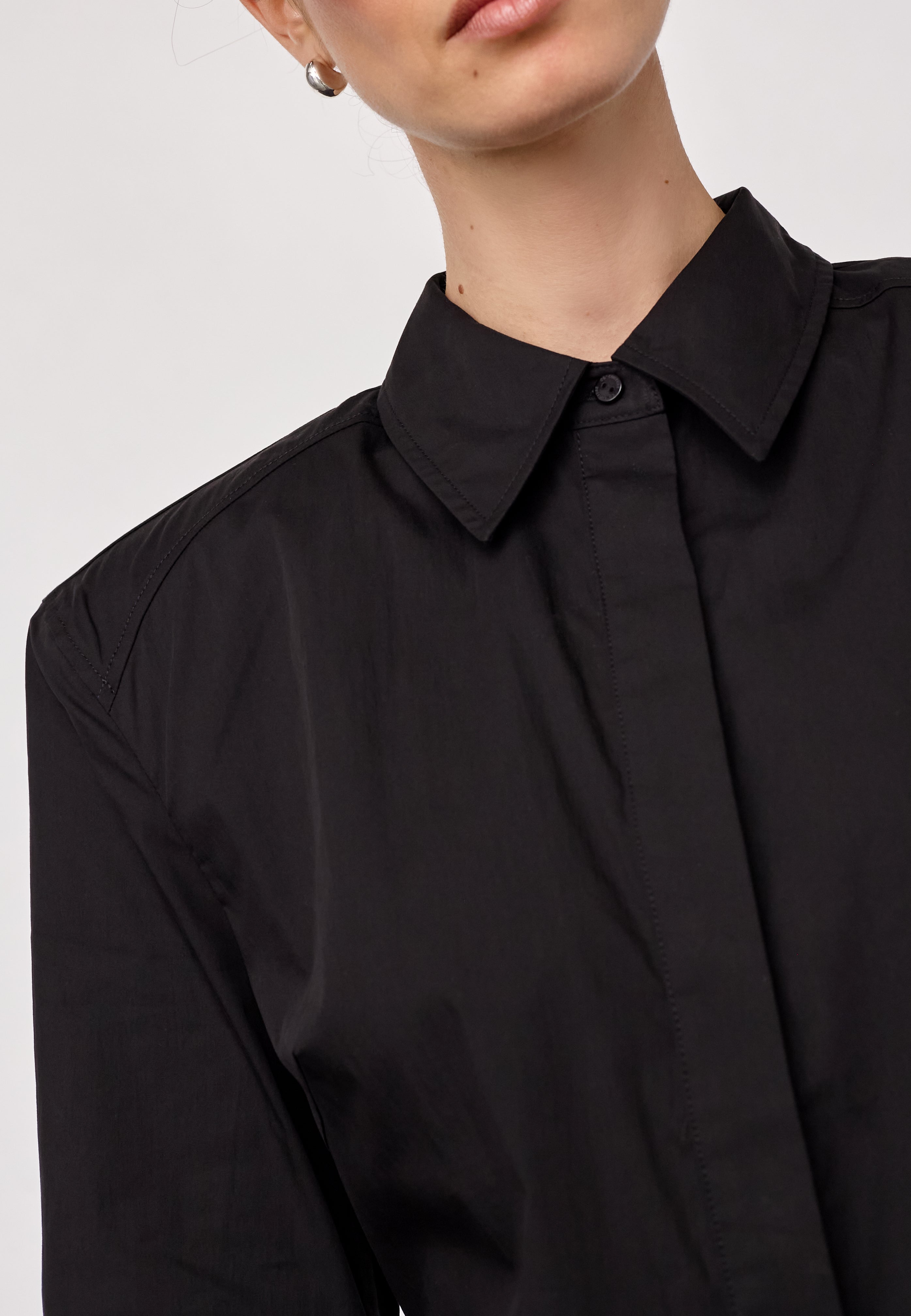 SannaCC Power Shirt Dress - Black - Co'couture