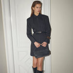 SannaCC Power Shirt Dress - Black - Co'couture