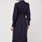 SannaCC Shirt Long Dress - Navy - Co'couture