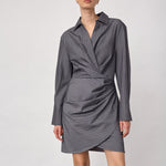 LyviaCC Pin Wrap Dress - Mid Grey - Co'couture