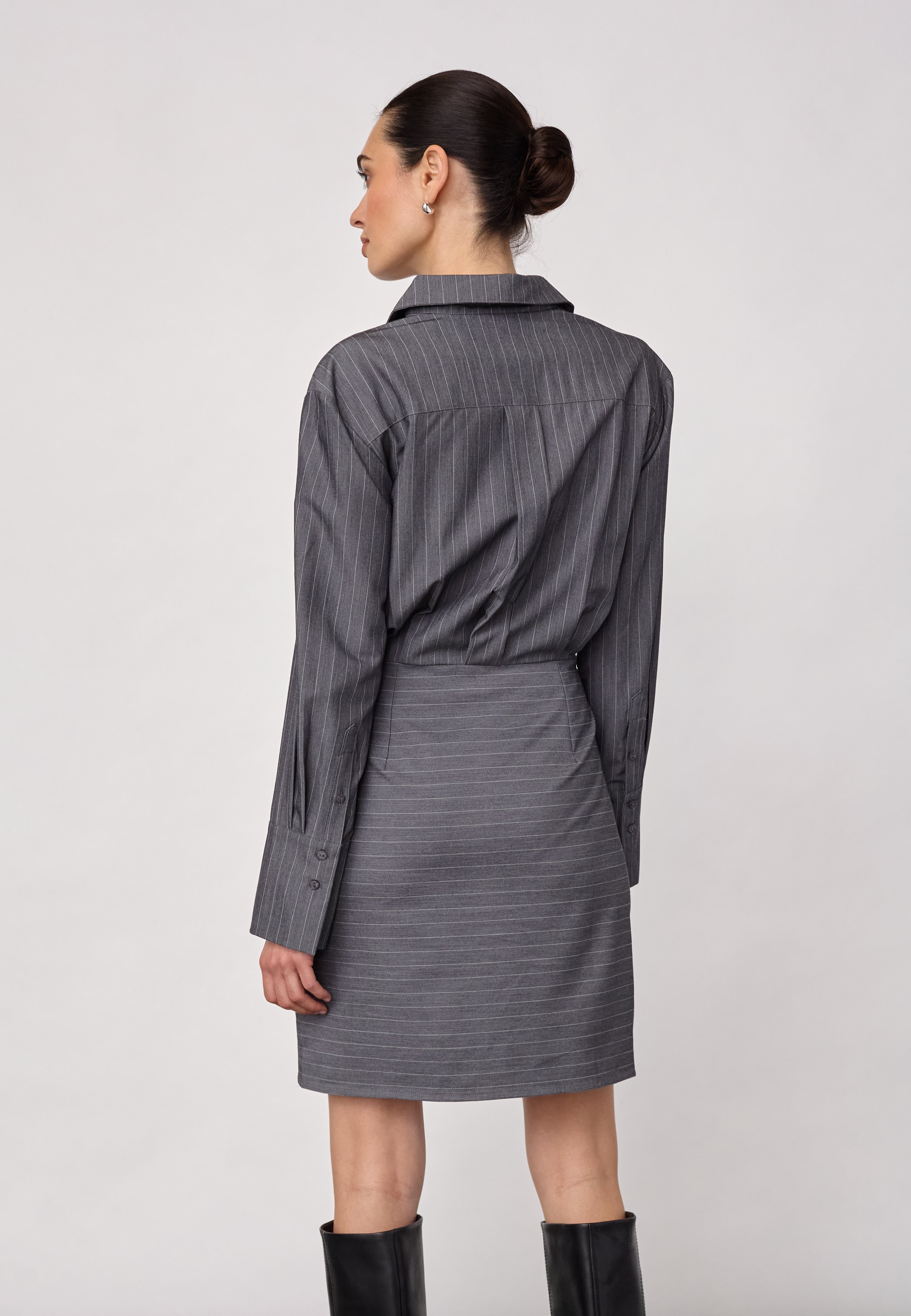 LyviaCC Pin Wrap Dress - Mid Grey - Co'couture
