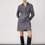 LyviaCC Pin Wrap Dress - Mid Grey - Co'couture