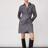 LyviaCC Pin Wrap Dress - Mid Grey - Co'couture