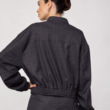 EloraCC Check Jacket - Dark Grey - Co'couture