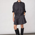 EloraCC Check Jacket - Dark Grey - Co'couture