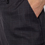 EloraCC Check Barrel Pant - Dark Grey - Co'couture