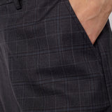 EloraCC Check Barrel Pant - Dark Grey - Co'couture