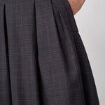 EloraCC Check Pleat Skirt - Dark Grey - Co'couture