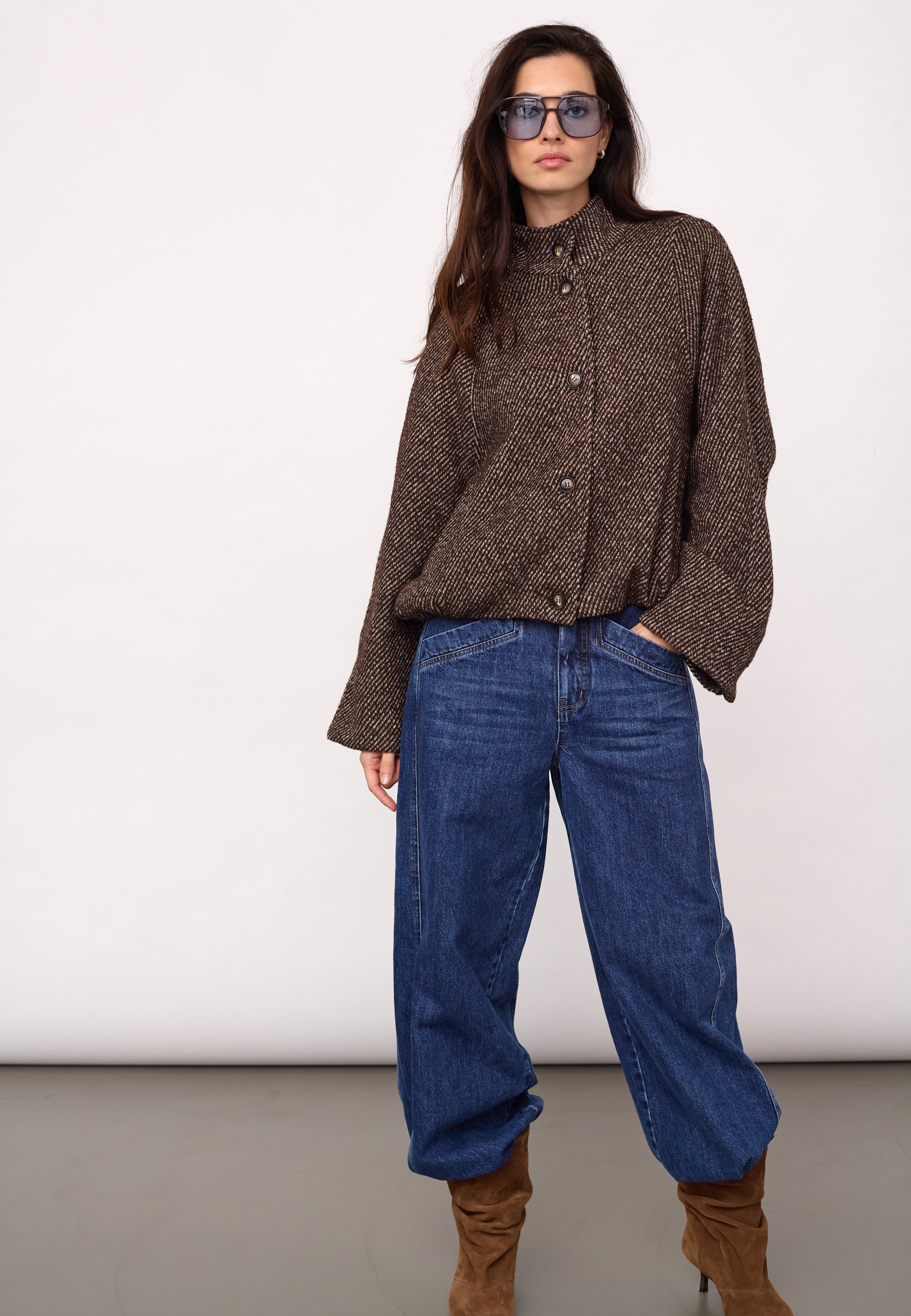 SachaCC Balloon Jacket - Dark Brown - Co'couture