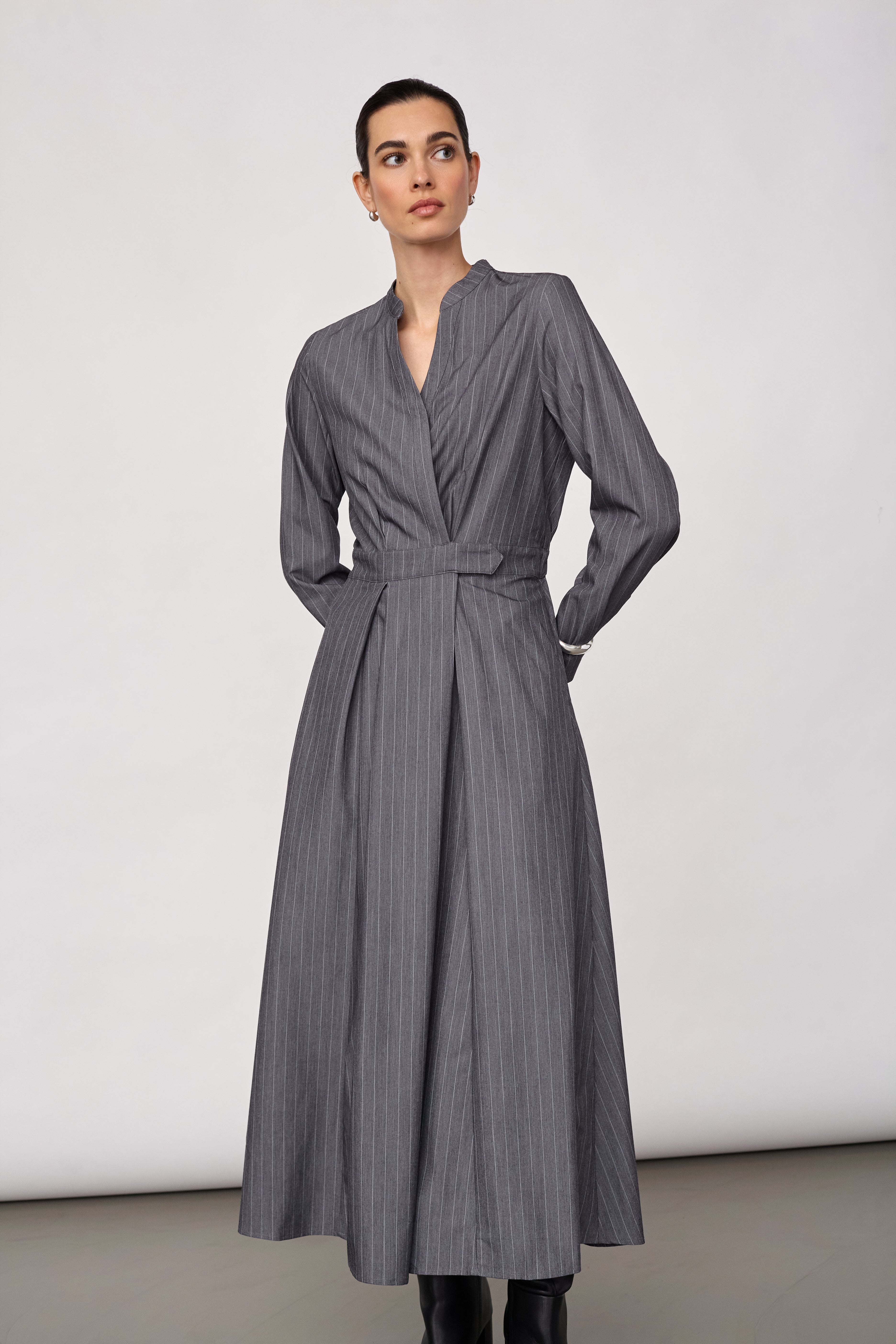 LyviaCC Maxi Wrap Dress - Mid Grey - Co'couture