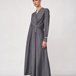 LyviaCC Maxi Wrap Dress - Mid Grey - Co'couture