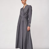 LyviaCC Maxi Wrap Dress - Mid Grey - Co'couture