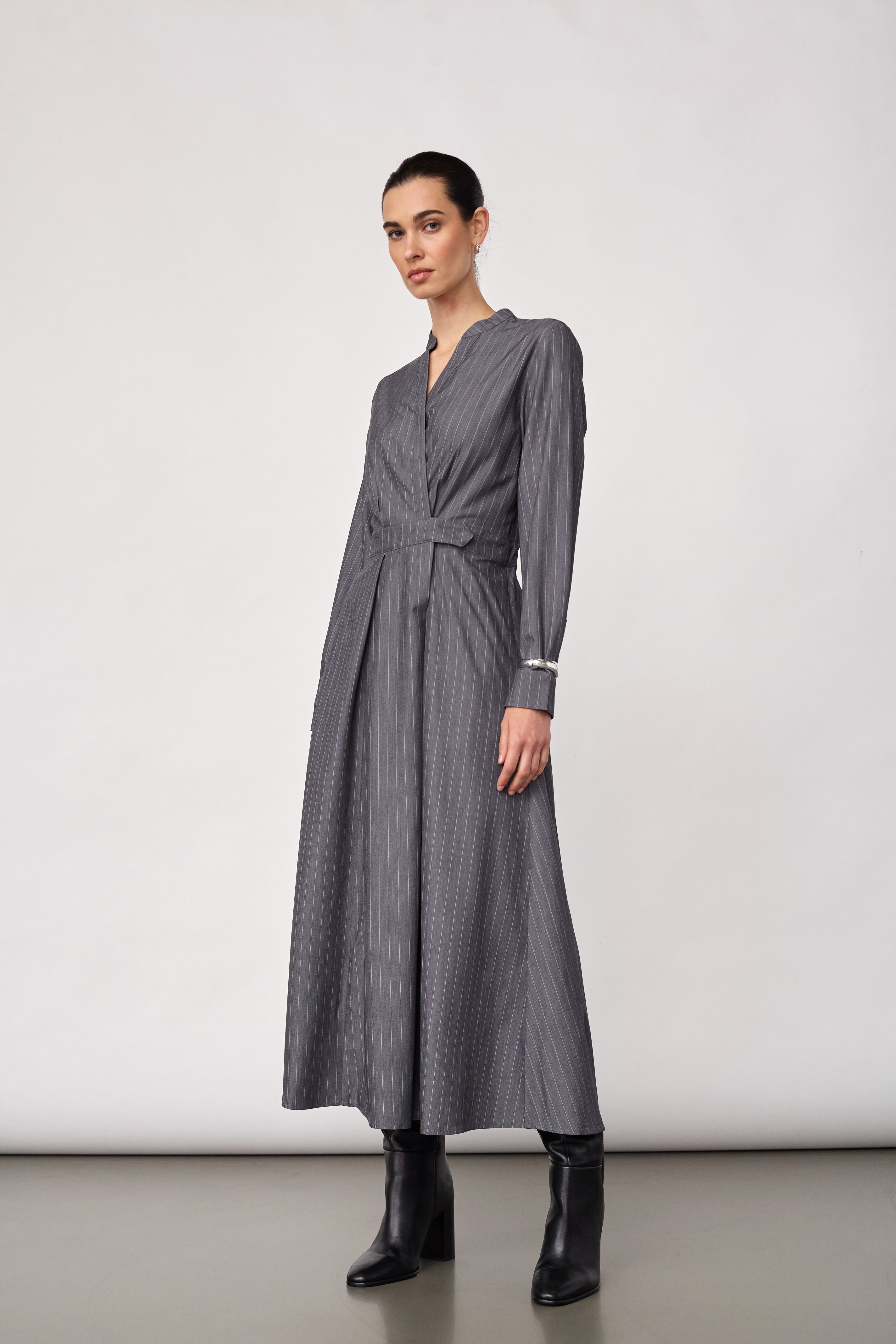 LyviaCC Maxi Wrap Dress - Mid Grey - Co'couture