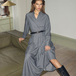 LyviaCC Maxi Wrap Dress - Mid Grey - Co'couture