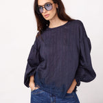 MelliCC Lace Blouse - Navy - Co'couture