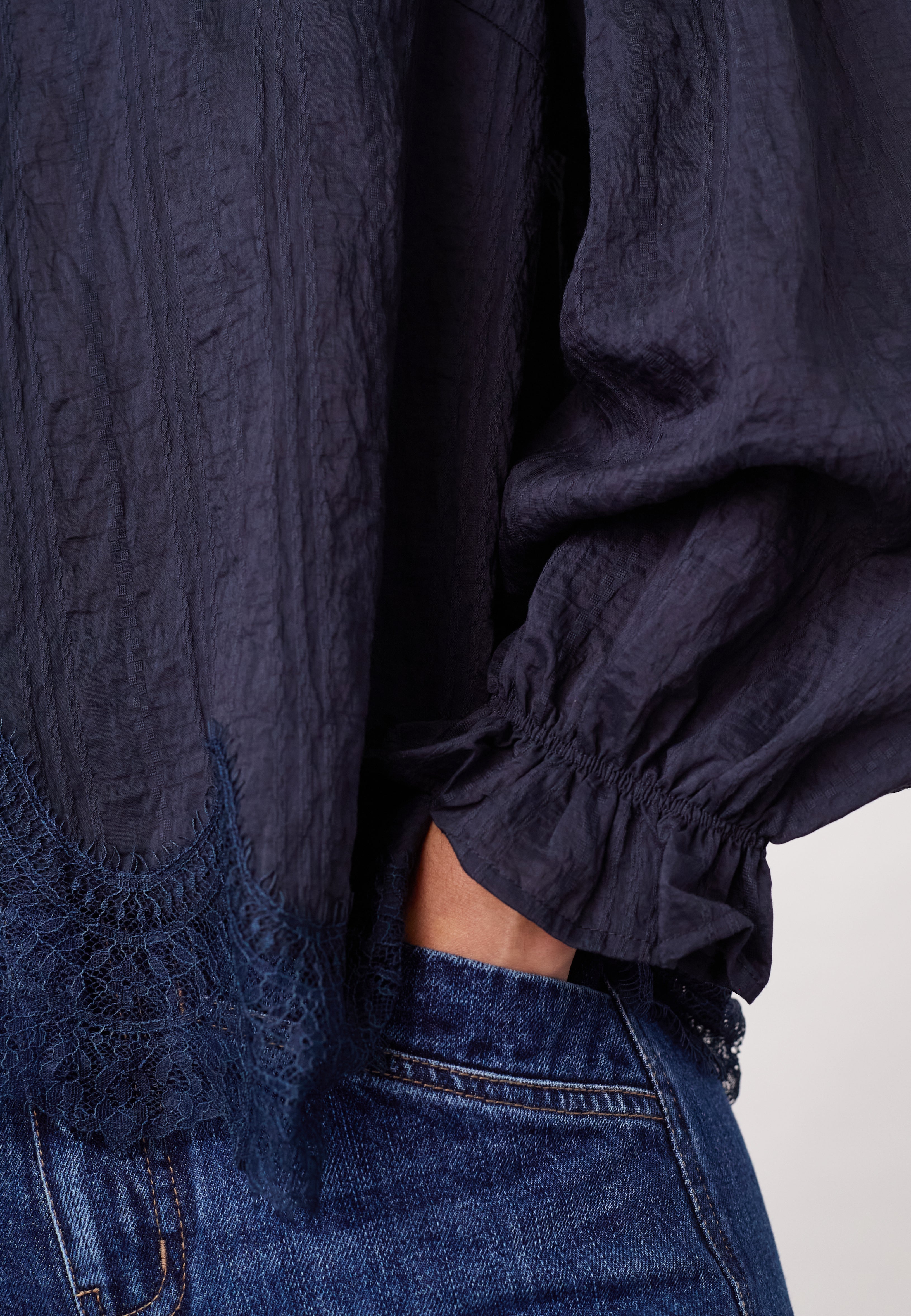 MelliCC Lace Blouse - Navy - Co'couture