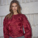 LucinaCC Flower Blouse - Berry Red - Co'couture