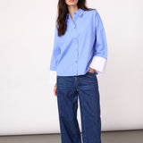 ElonaCC Check Cuff Shirt - Pale Blue - Co'couture