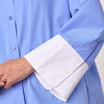ElonaCC Check Cuff Shirt - Pale Blue - Co'couture