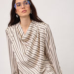 HellyCC Button Stripe Blouse - Off-White - Co'couture