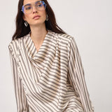 HellyCC Button Stripe Blouse - Off-White - Co'couture