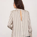 HellyCC Button Stripe Blouse - Off-White - Co'couture