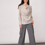 HellyCC Button Stripe Blouse - Off-White - Co'couture