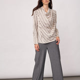 HellyCC Button Stripe Blouse - Off-White - Co'couture