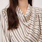 HellyCC Button Stripe Blouse - Off-White - Co'couture