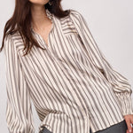 HellyCC Stripe V-Shirt - Off-White - Co'couture