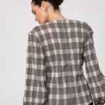 ChandlerCC Check Tie Blouse - Bone - Co'couture