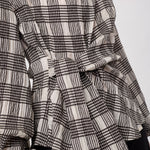 ChandlerCC Check Tie Blouse - Bone - Co'couture
