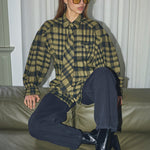 KyelCC Check Tie Pleat Shirt - Army - Co'couture