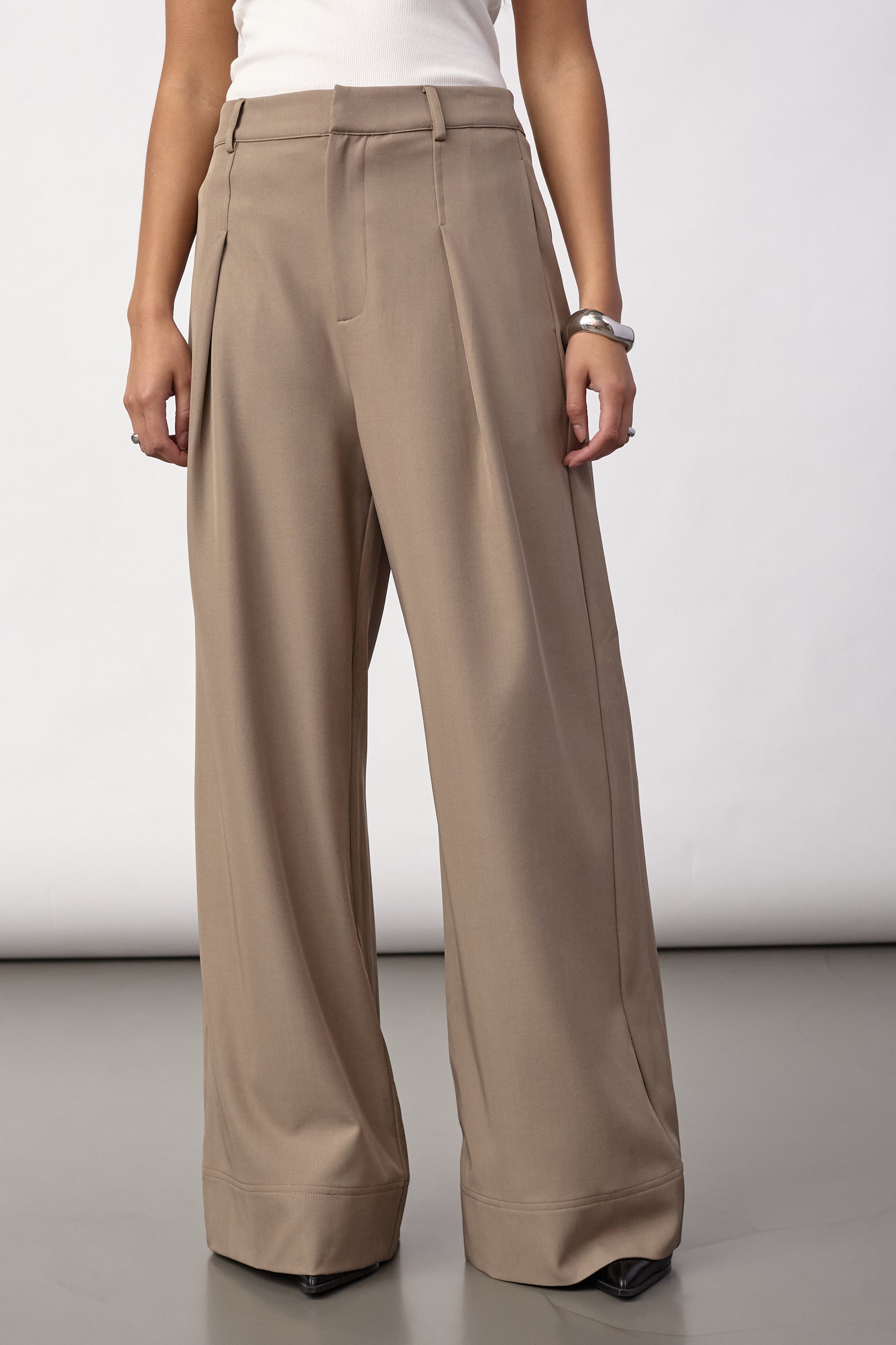 LunaCC Pleat Pant - Taupe - Co'couture