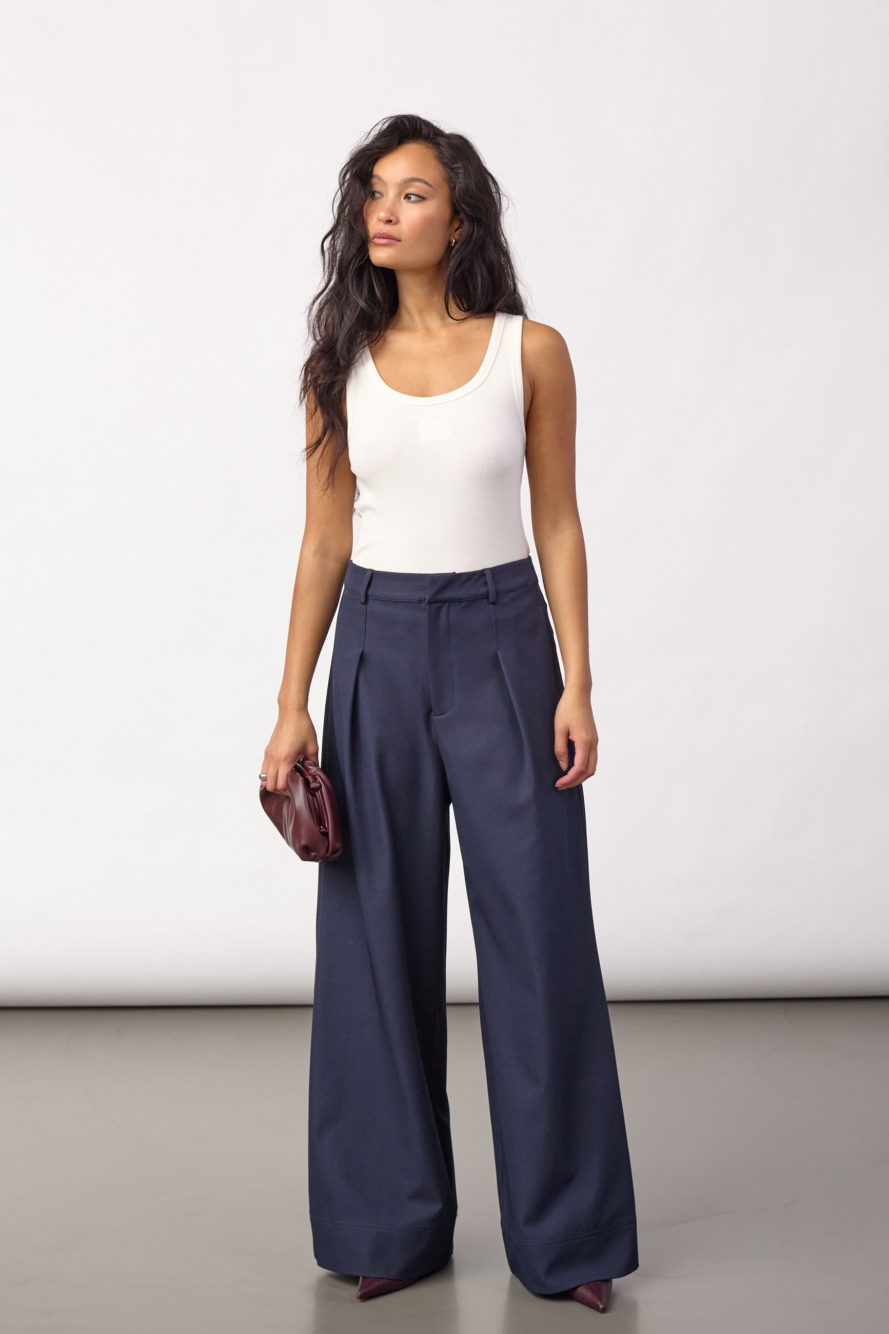LunaCC Pleat Pant - Navy - Co'couture
