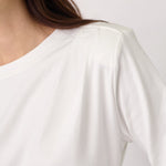 OrianeCC LS Pleat Tie Tee - White - Co'couture