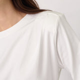 OrianeCC LS Pleat Tie Tee - White - Co'couture