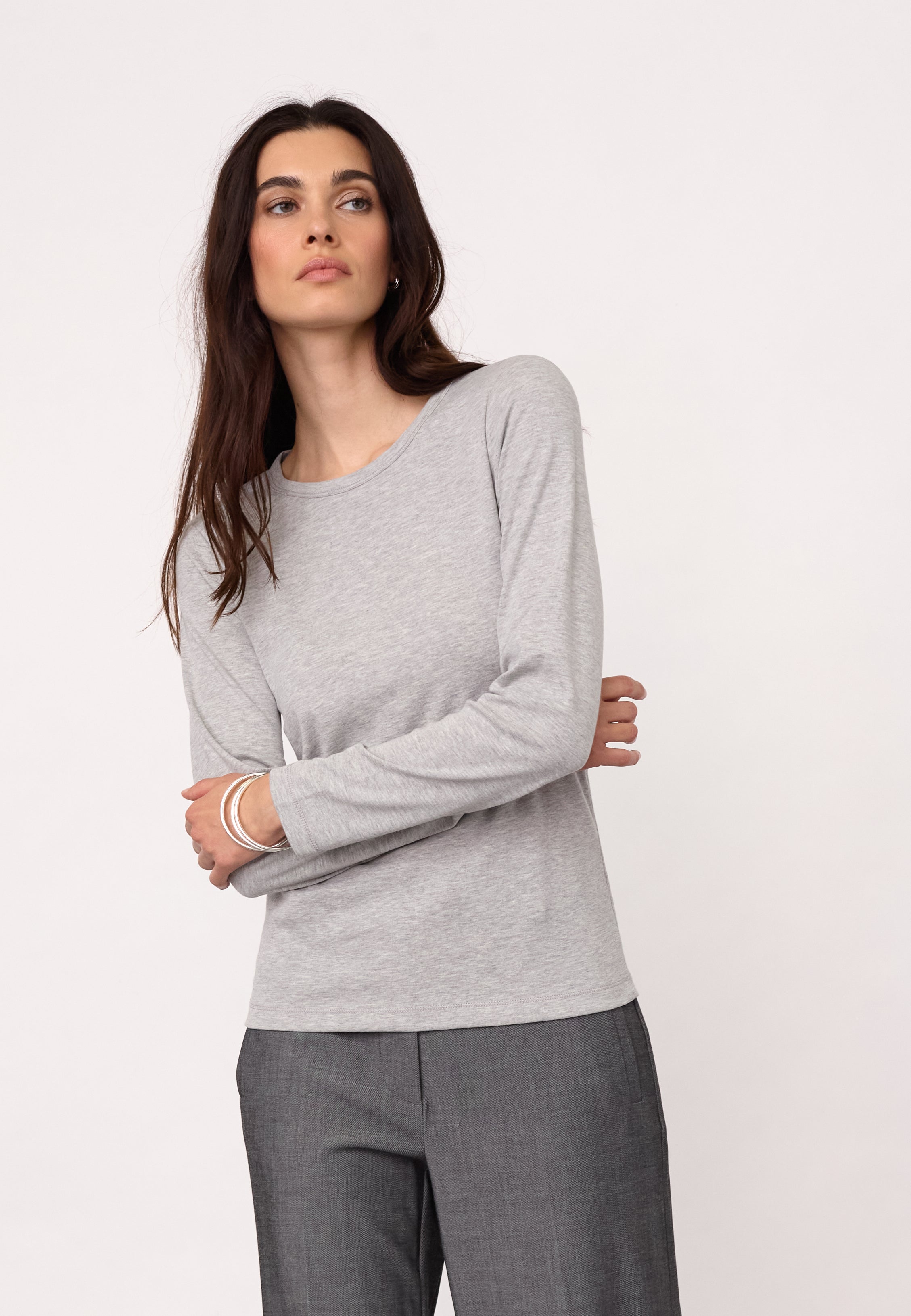 GrannyCC LS Tee - Grey Melange - Co'couture