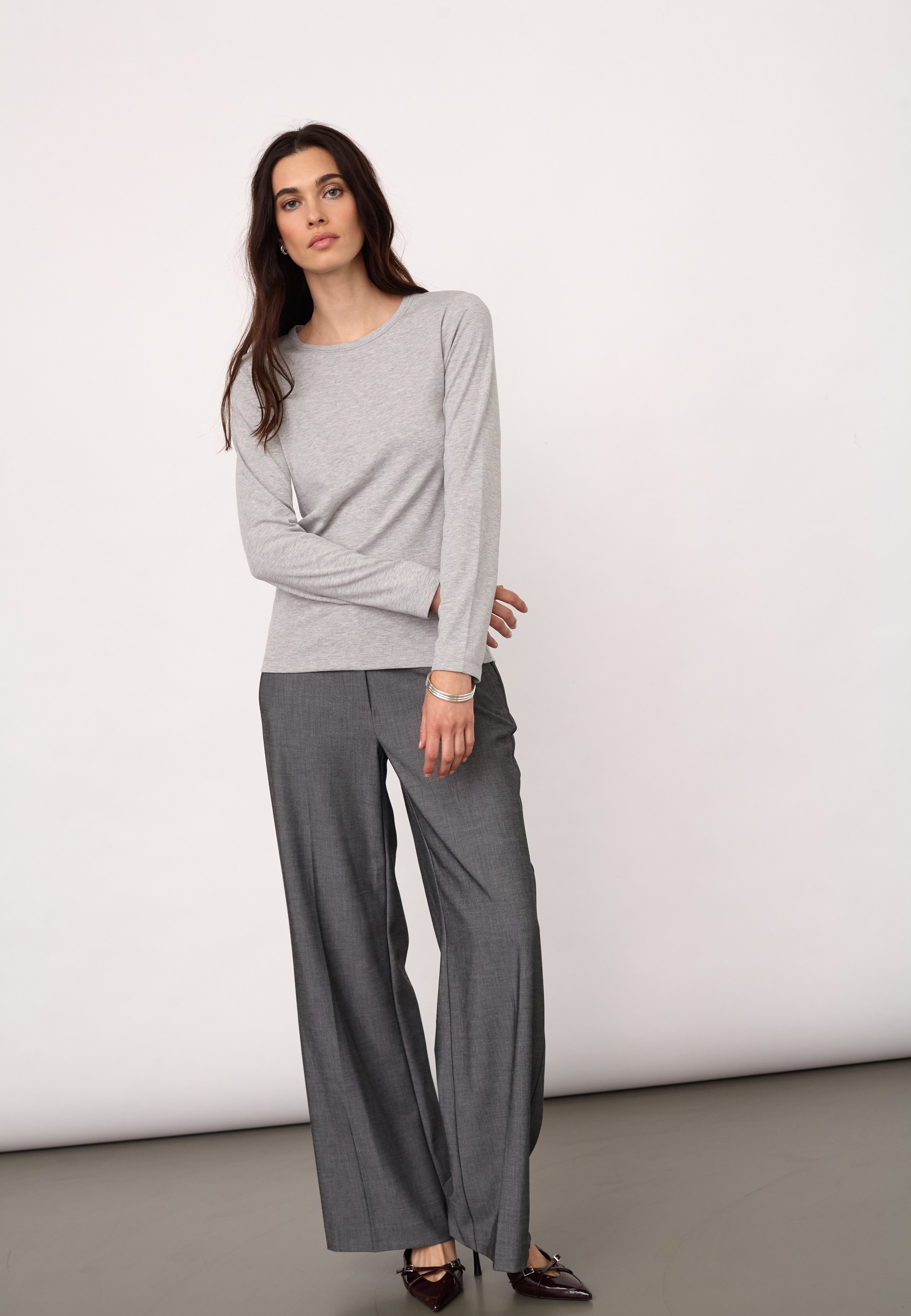 GrannyCC LS Tee - Grey Melange - Co'couture