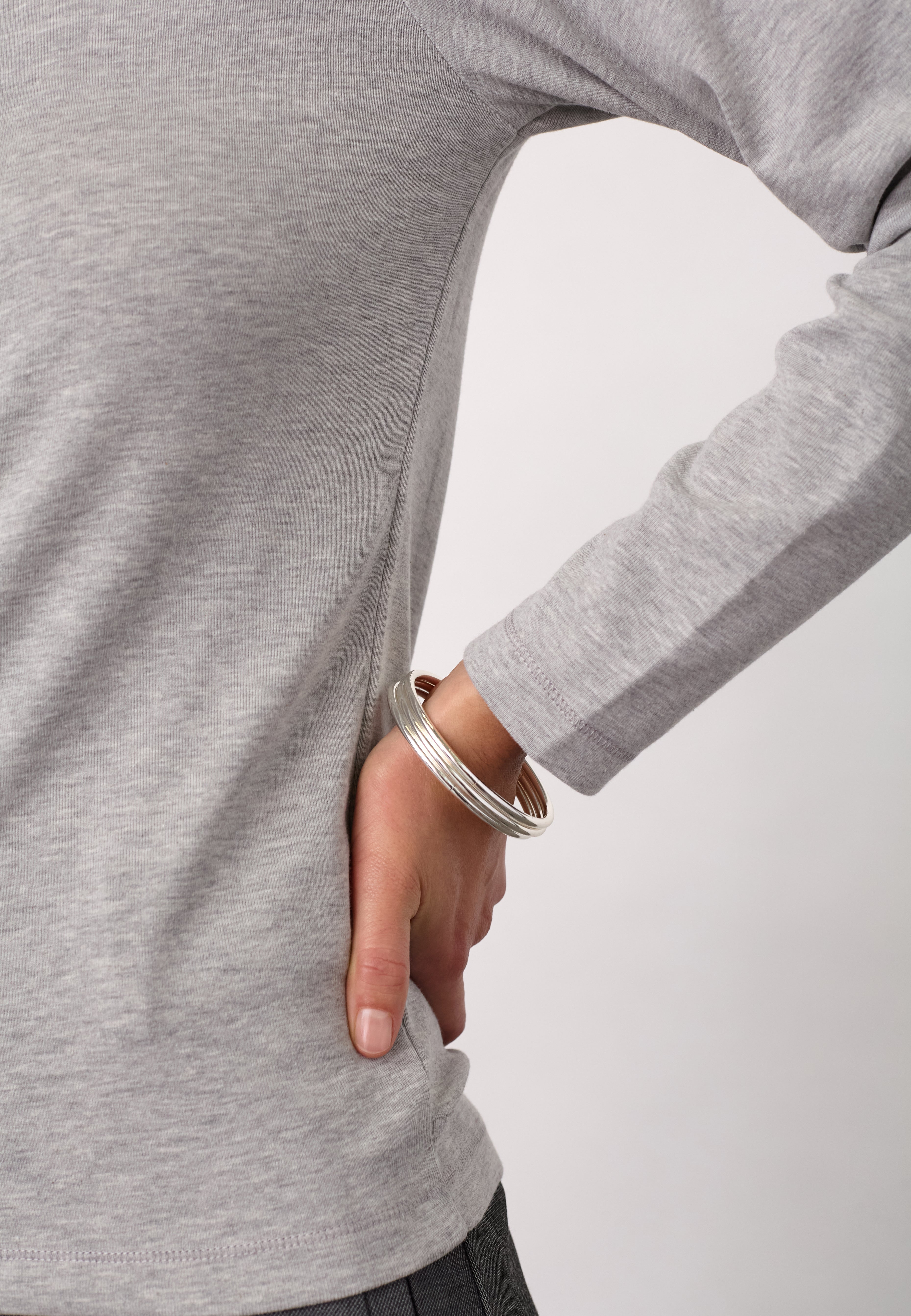 GrannyCC LS Tee - Grey Melange - Co'couture