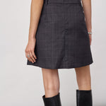 EloraCC Pocket Pleat Mini Skirt - Dark Grey - Co'couture