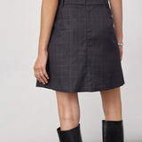 EloraCC Pocket Pleat Mini Skirt - Dark Grey - Co'couture