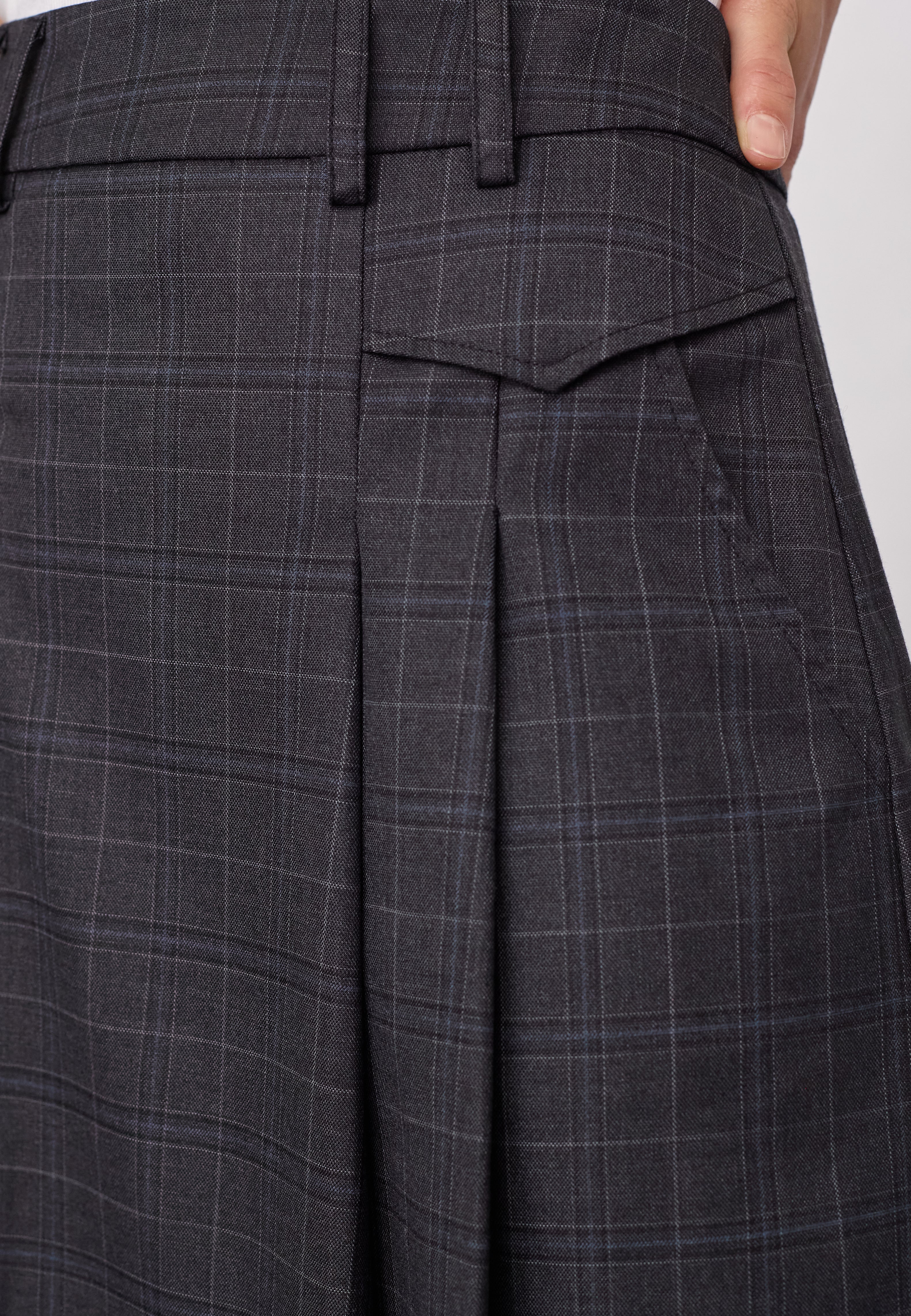 EloraCC Pocket Pleat Mini Skirt - Dark Grey - Co'couture